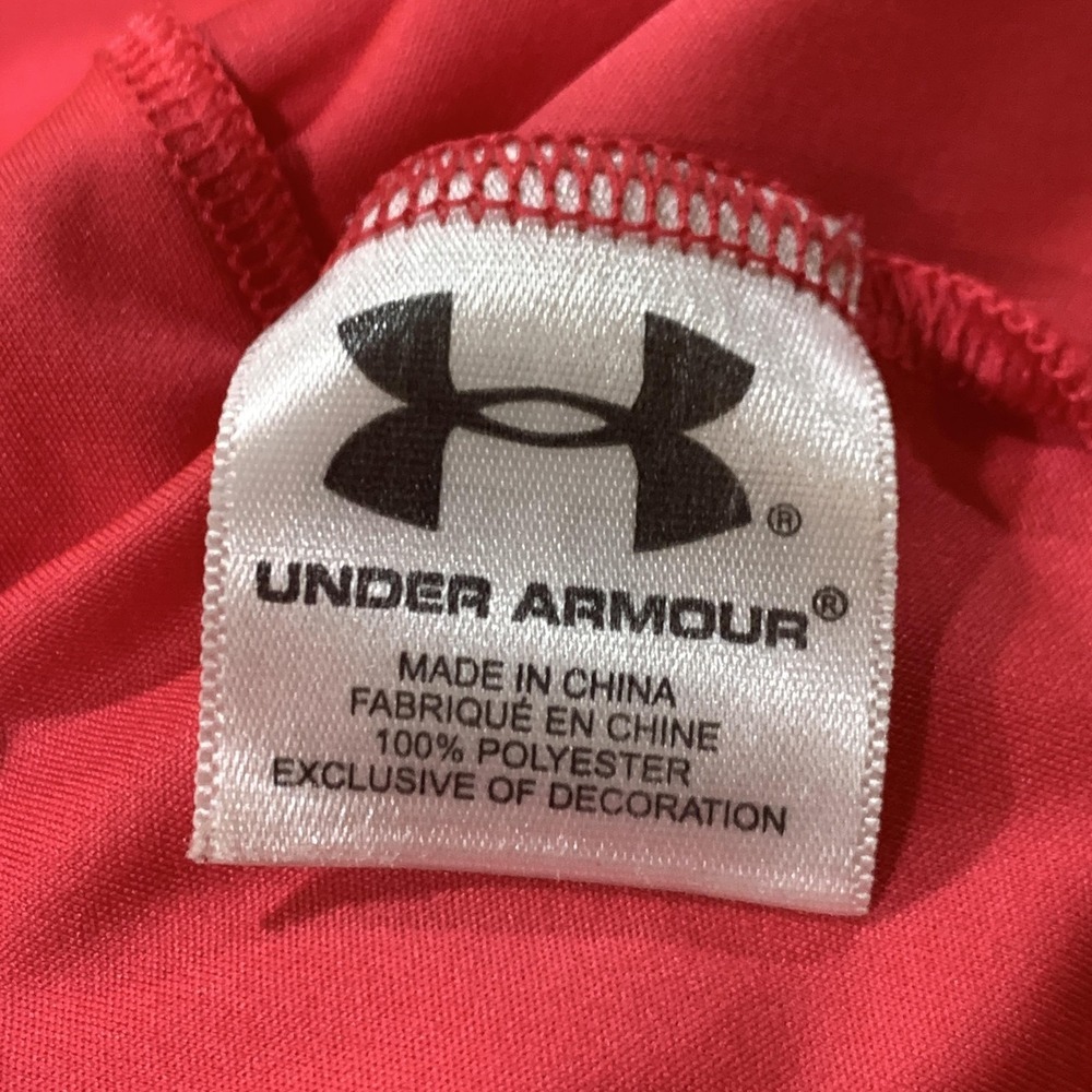 Under Armour Shirt Womens Medium HeatGear Catalyst Hooded Athletic Thumbholes - Picture 10 of 11